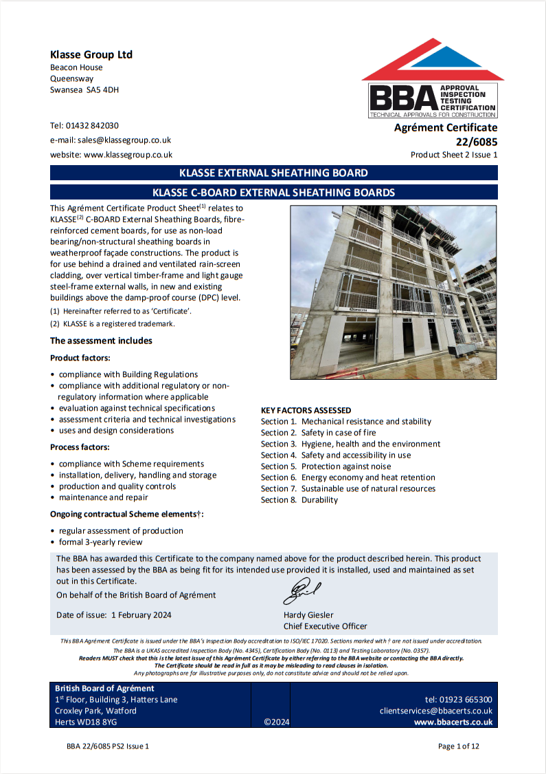 Download Centre | Building Envelope, Glazing & Insulation | Klasse: A ...